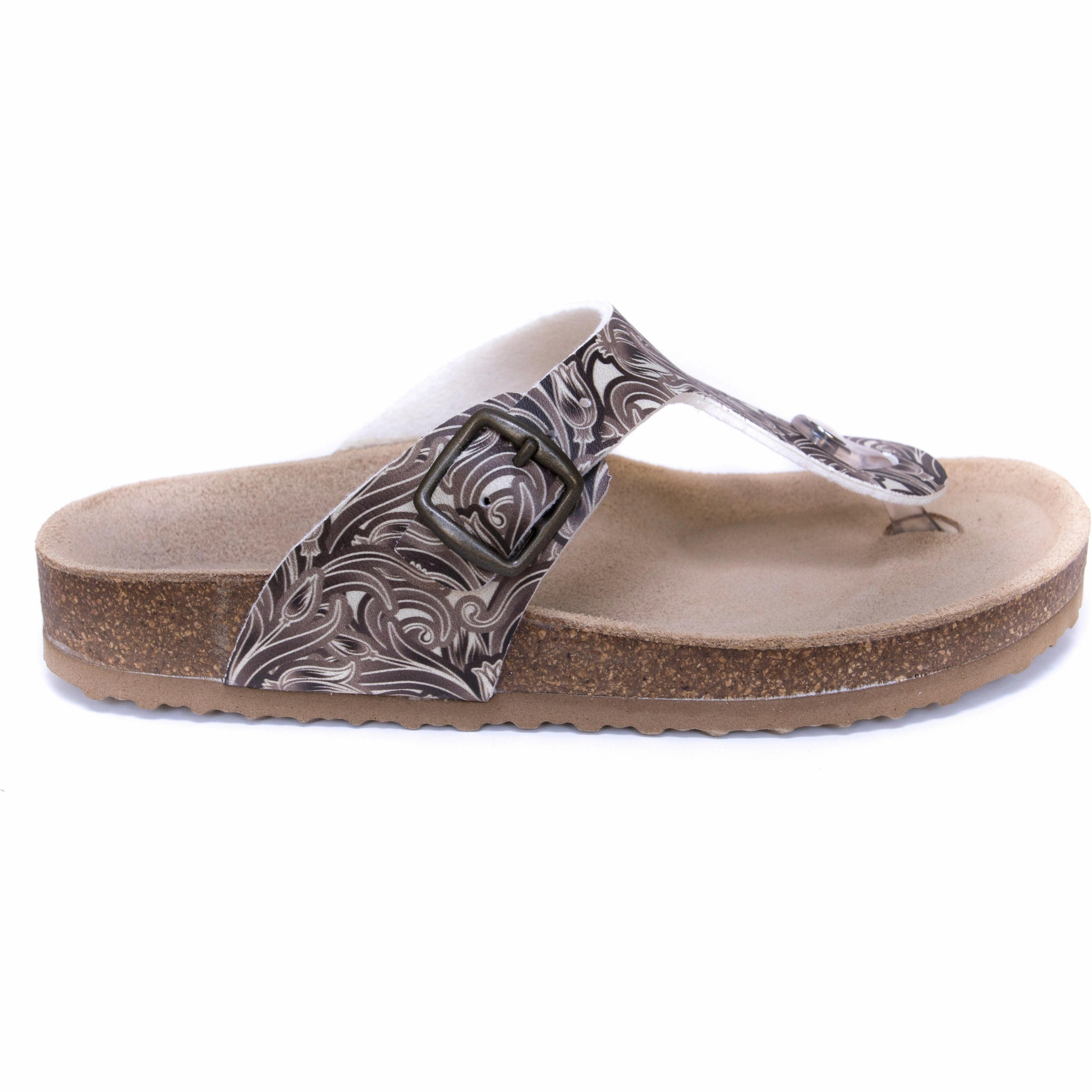 Coach Flat Shoes T96: colour 40 - white brown ladies orthotic sandals