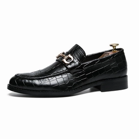 Adrian Virginia Leather Tassel Loafers Tamer - Men's Italian Style Alligator print  Loafers with horsebit decoration