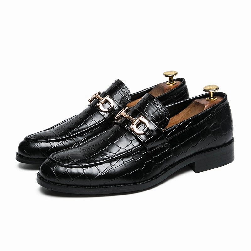 Ralph Lauren Loafers Tamer - Men's Italian Style Alligator print  Loafers with horsebit decoration