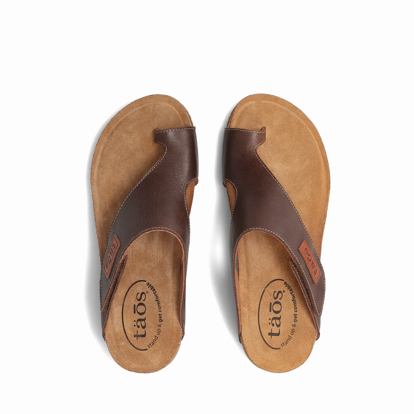 Flip Flops Platform Wedge Taos Women's Loop Flip Flop Sandal - Mocha