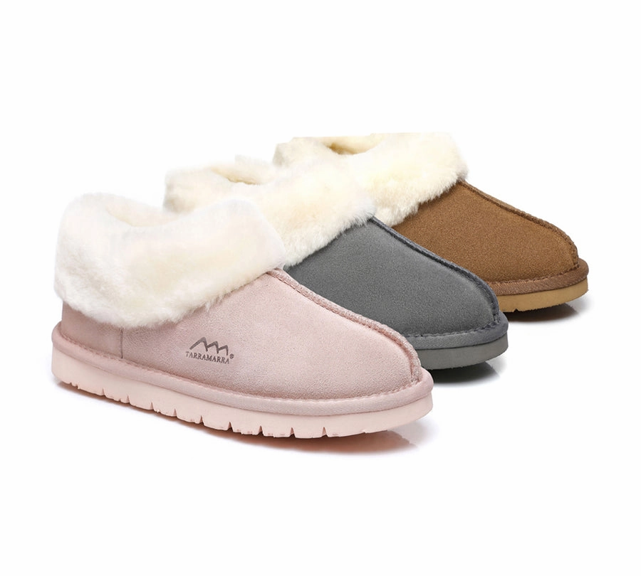 Velvet Ballet Slippers TARRAMARRA Premium Australian Sheepskin Ankle  UGG Slipper Unisex Homey