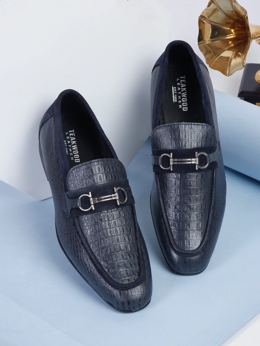 Teakwood Leather Men's Blue Casual Loafers Fall Shoes