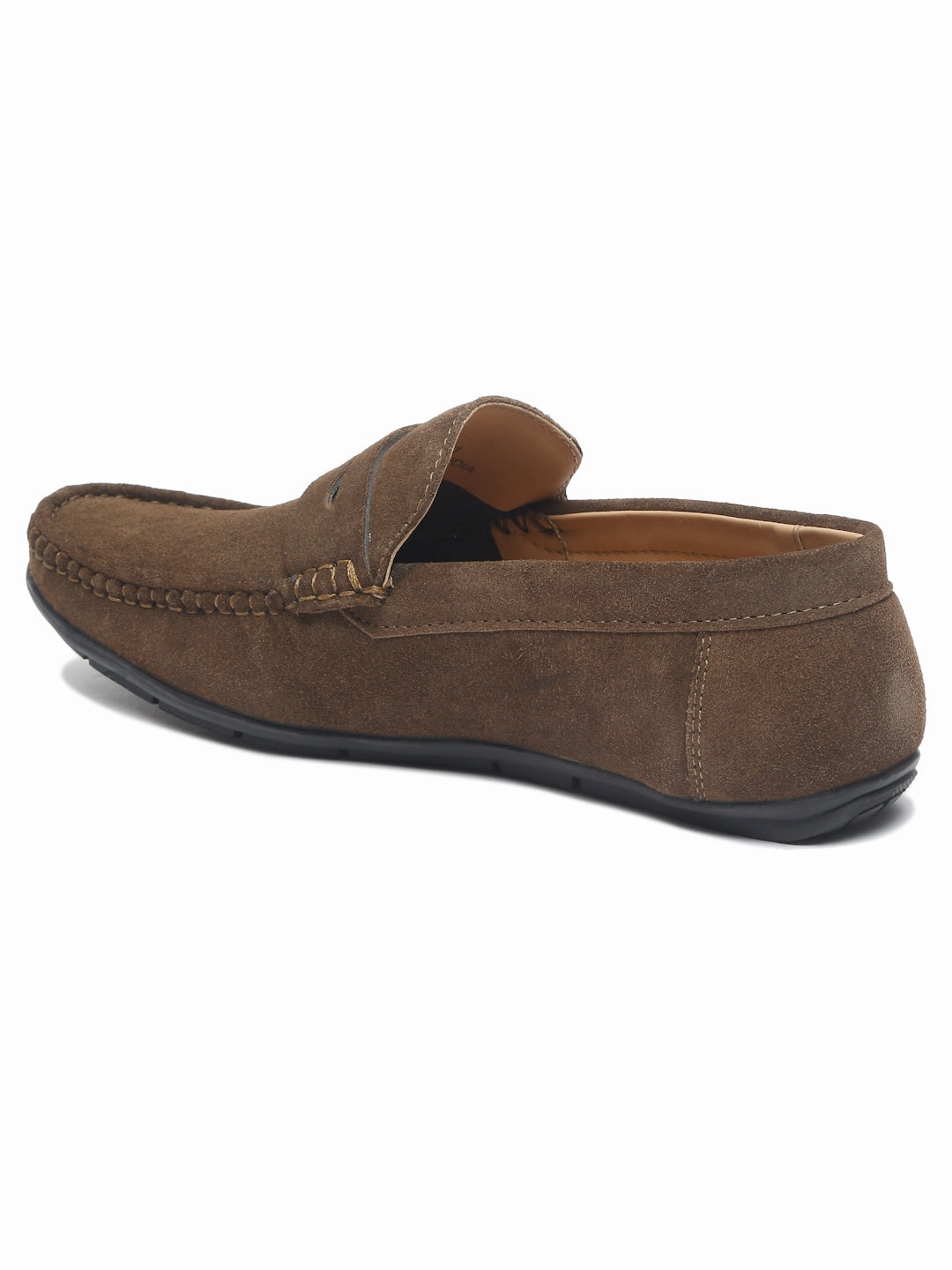 Teakwood Leather Men Solid Round-Toe Olive Loafer Casual Dress Shoes