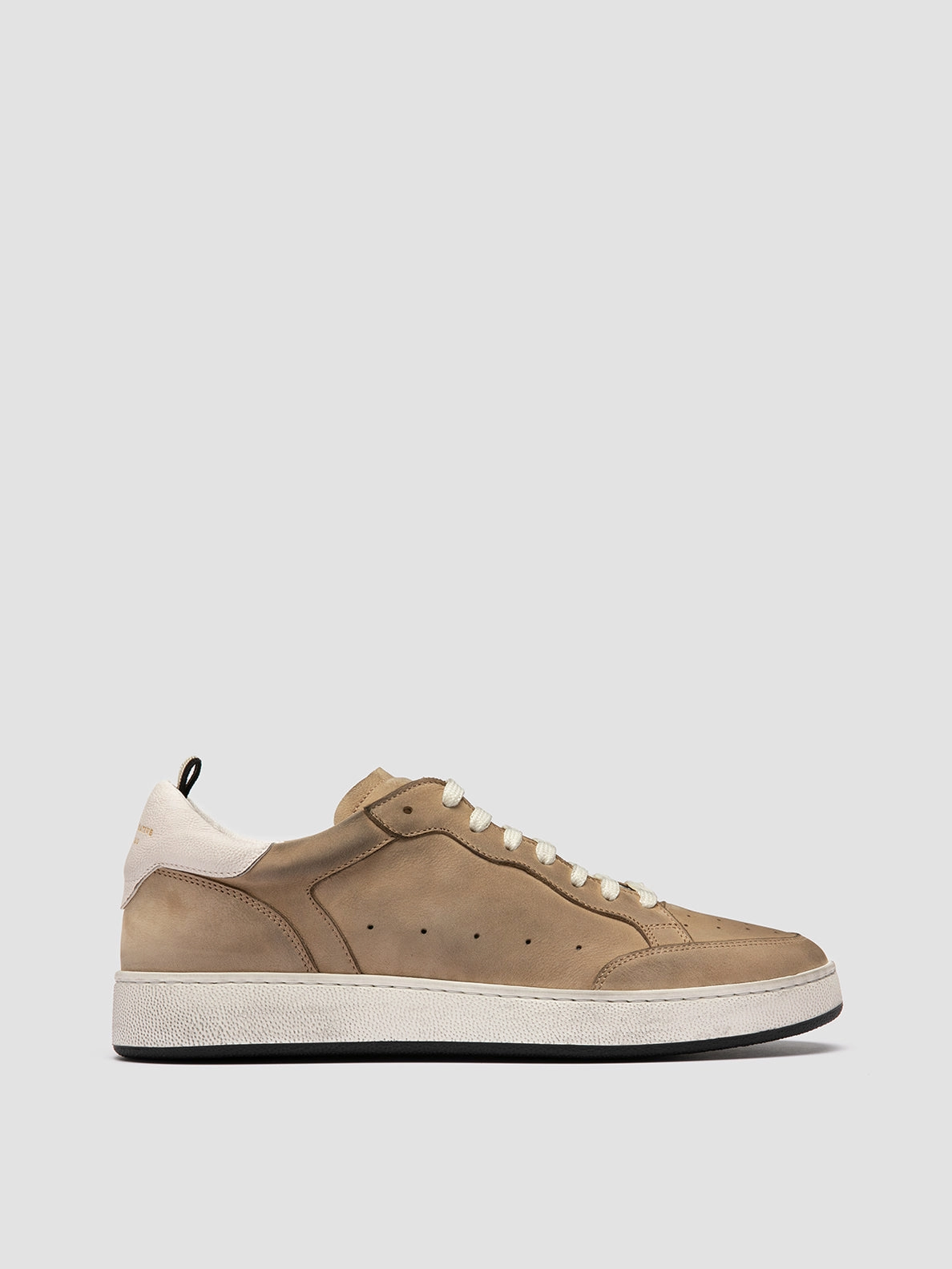 THE ANSWER 002 - Beige Leather and Suede Low Top Sneakers Women Sneakers