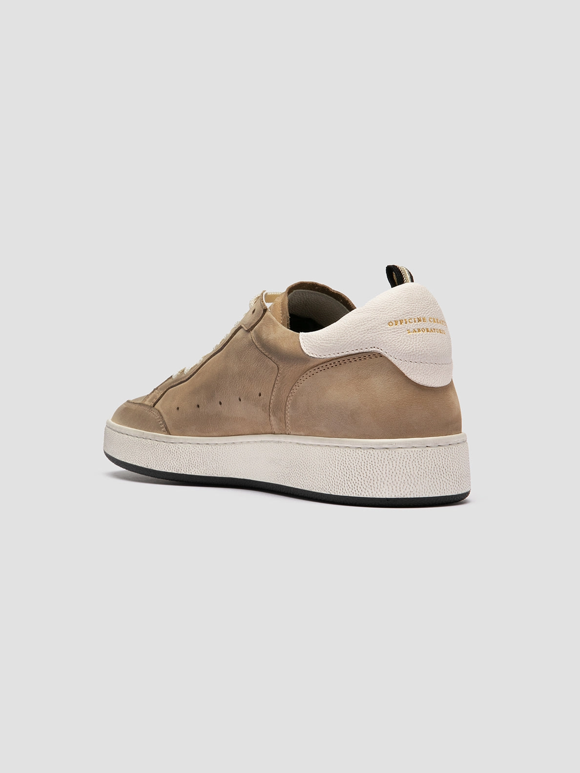 On Cloud Sneakers THE ANSWER 002 - Beige Leather and Suede Low Top Sneakers