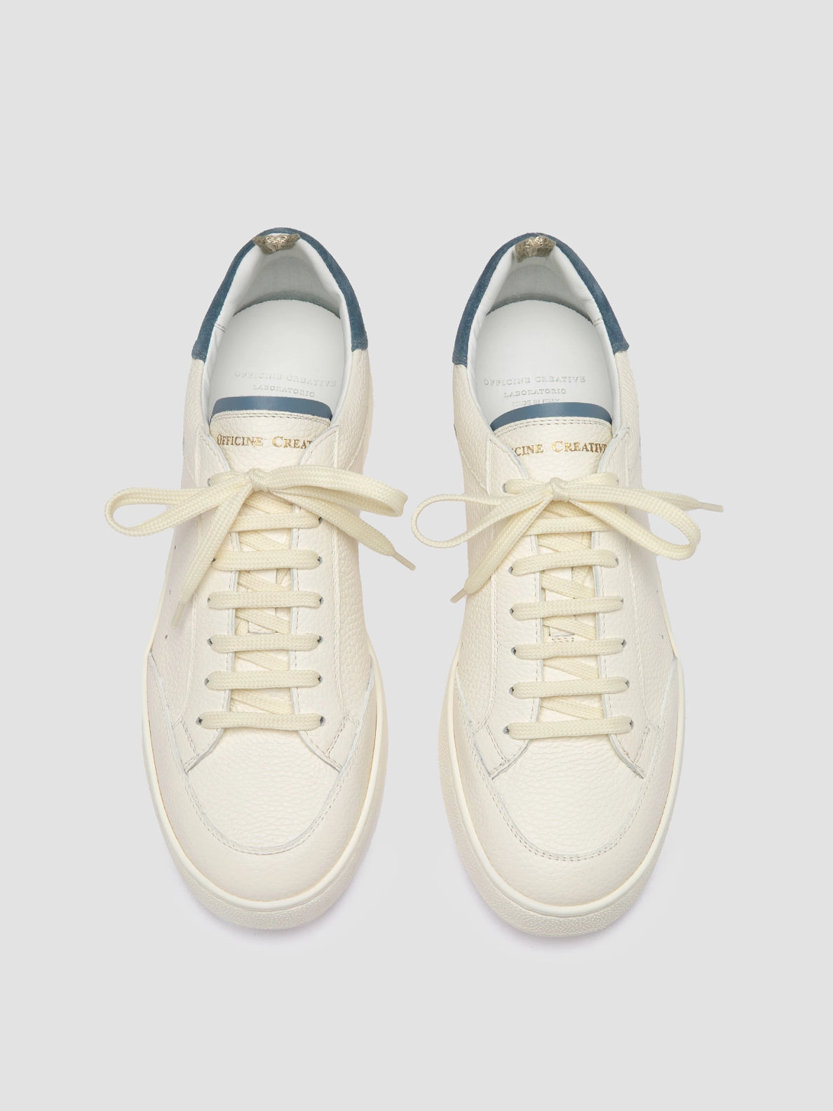 Winged Sneakers THE DIME 001 - Off White leather Low Top Sneakers