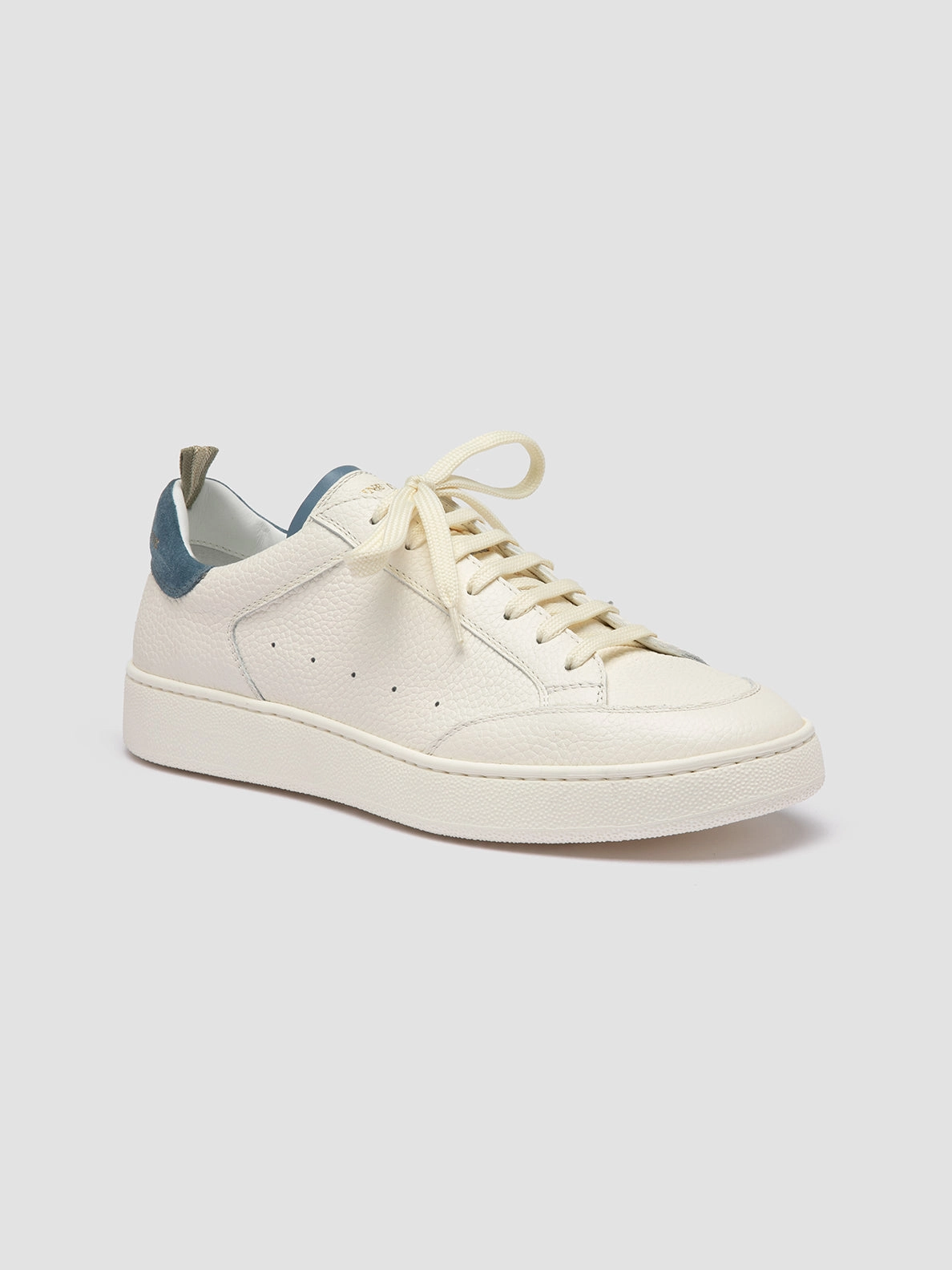 THE DIME 001 - Off White leather Low Top Sneakers Sneakers With V