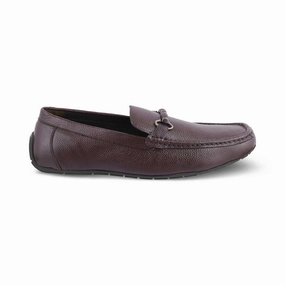 The Robuk Brown Men's Leather Driving Loafers Tresmode Penny Loafers And Socks