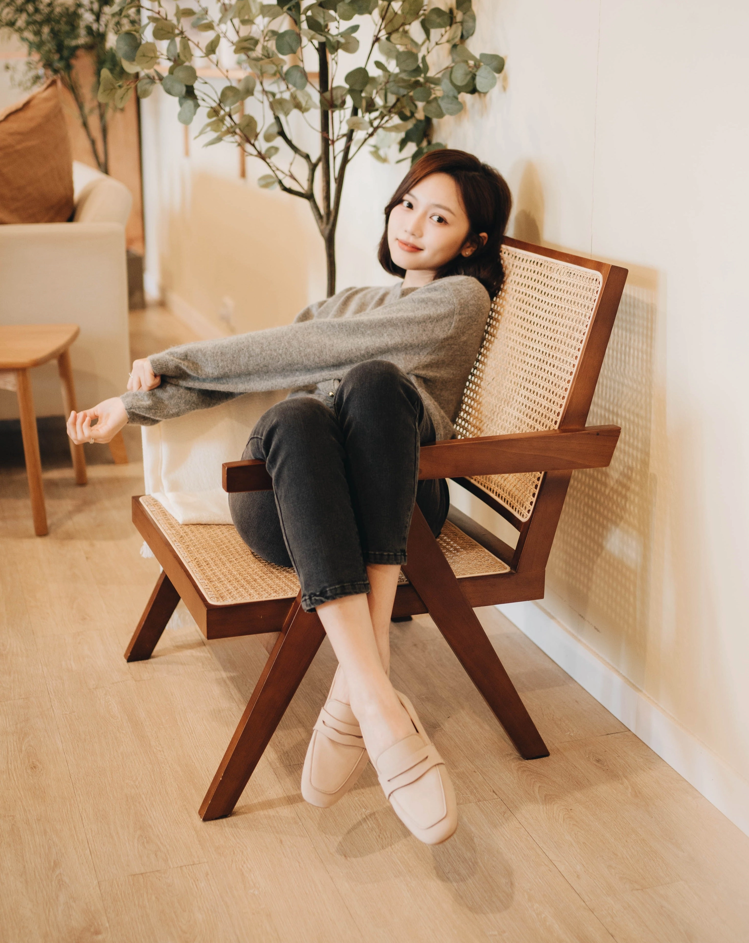 Thea Penny Loafers - Sand Beige Light In Loafers