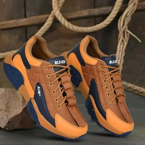 Thick Base Casual Sneakers for Men Brown Color (Hammer) Zero Drop Casual Shoes