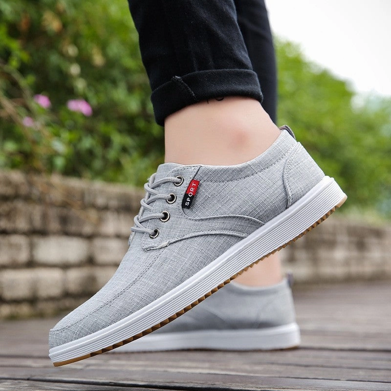 Black Casual Dress Shoe Men Casual Shoes Summer Canvas Shoes Men Breathable Casual Canvas Men Shoes Walking Men Shoes Chaussure Homme Factory sales