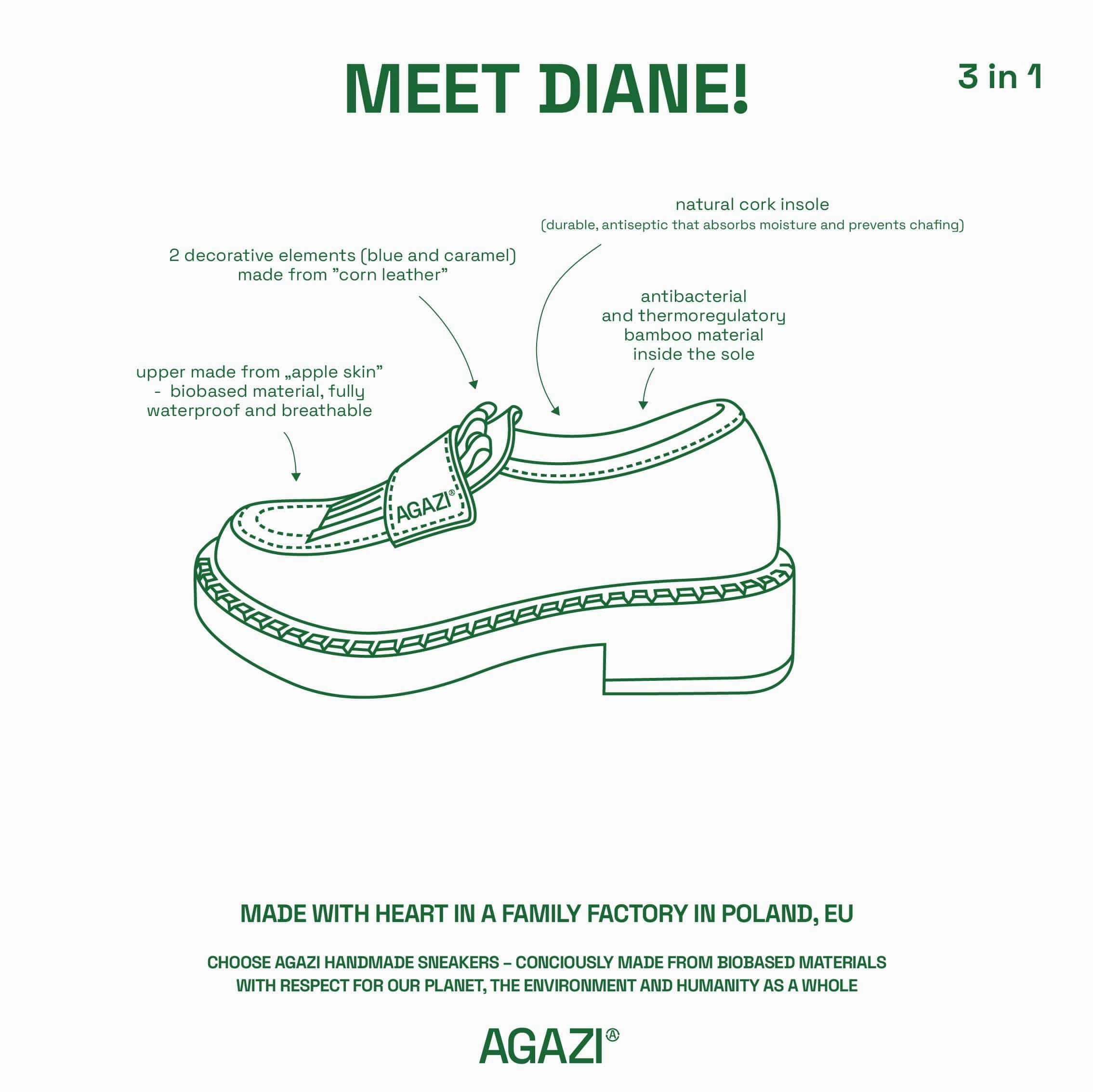 Jamie Haller Loafers Diane Women's 3 in 1 Apple Leather Vegan Loafers | Chocolate & Dark Sole