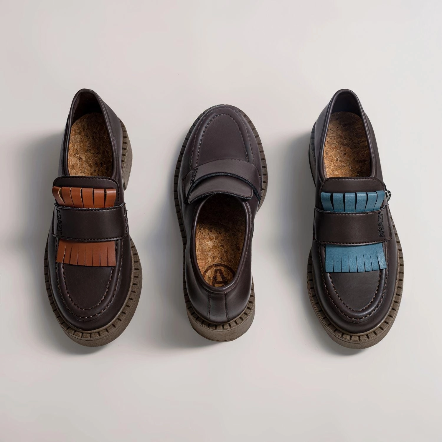 Diane Women's 3 in 1 Apple Leather Vegan Loafers | Chocolate & Dark Sole Dr Scholls Loafers