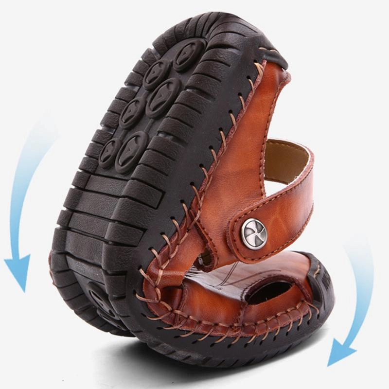 Men Summer Outdoor Stitching Soft Beach Sandals Flat Shoes To Wear To