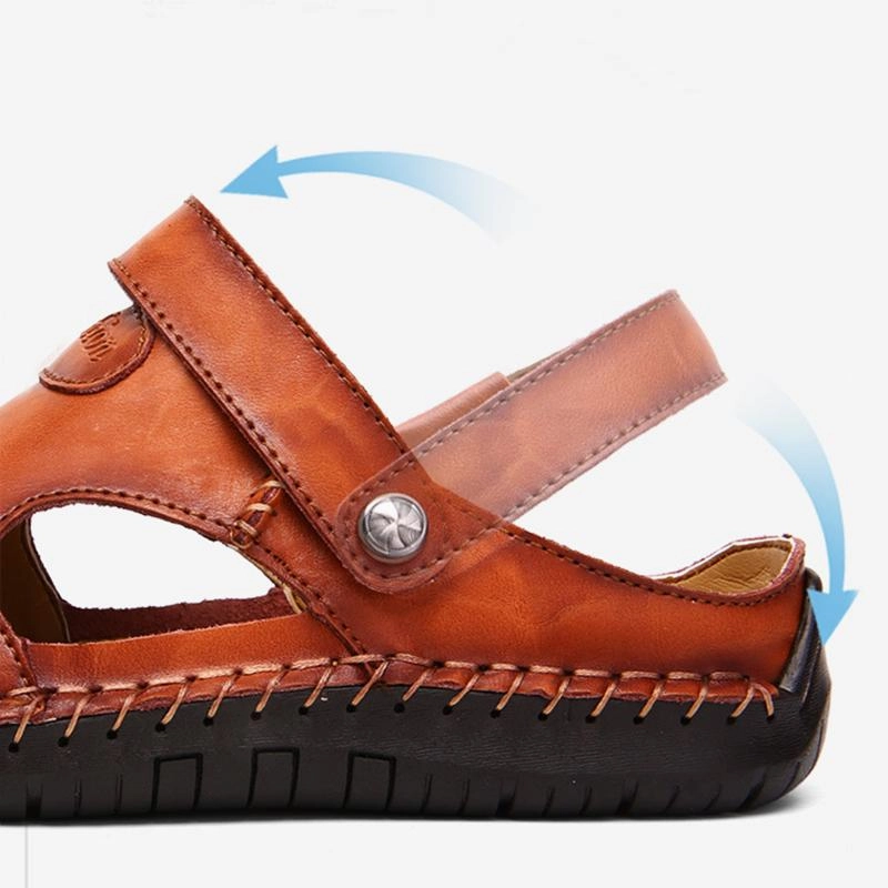 Men Summer Outdoor Stitching Soft Beach Sandals Queen Letizia Flat Shoes