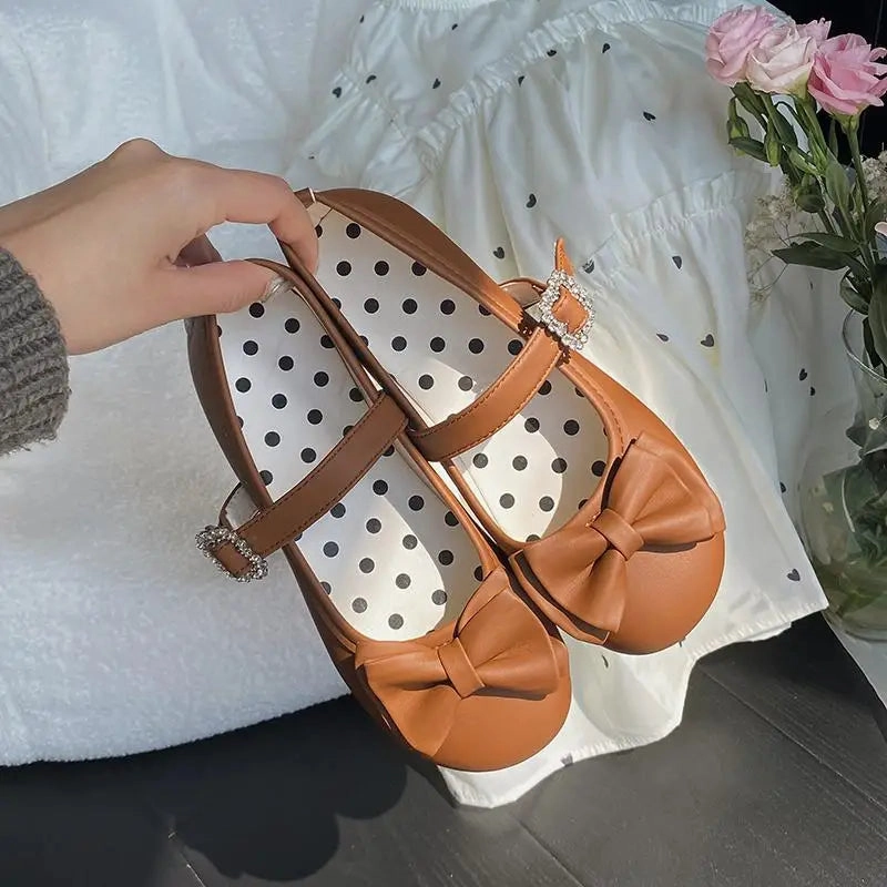Best Hiking Shoes For Wide Flat Feet binfenxie  -  Kawaii Cute Girl Lolita Shoes Japanese Women Shoes Bowknot Round-toe Loli Shoes Jk Girls Flat Tea Party Sweet Shoe