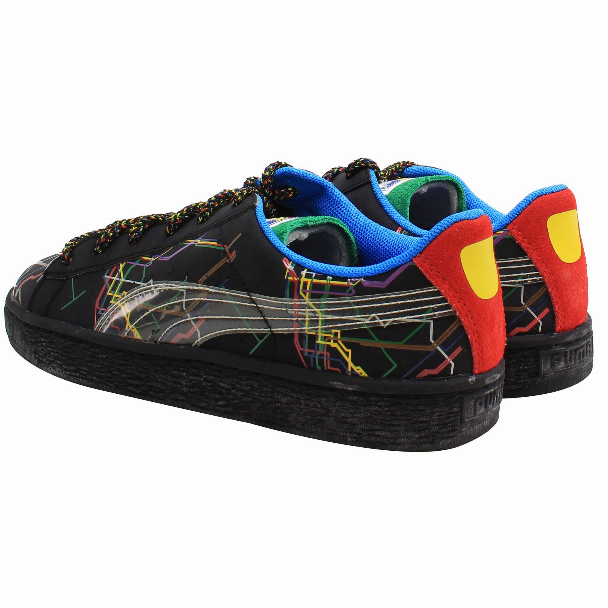 Puma Basket x Dee & Ricky Mens Black Trainers Asics Dad Shoes