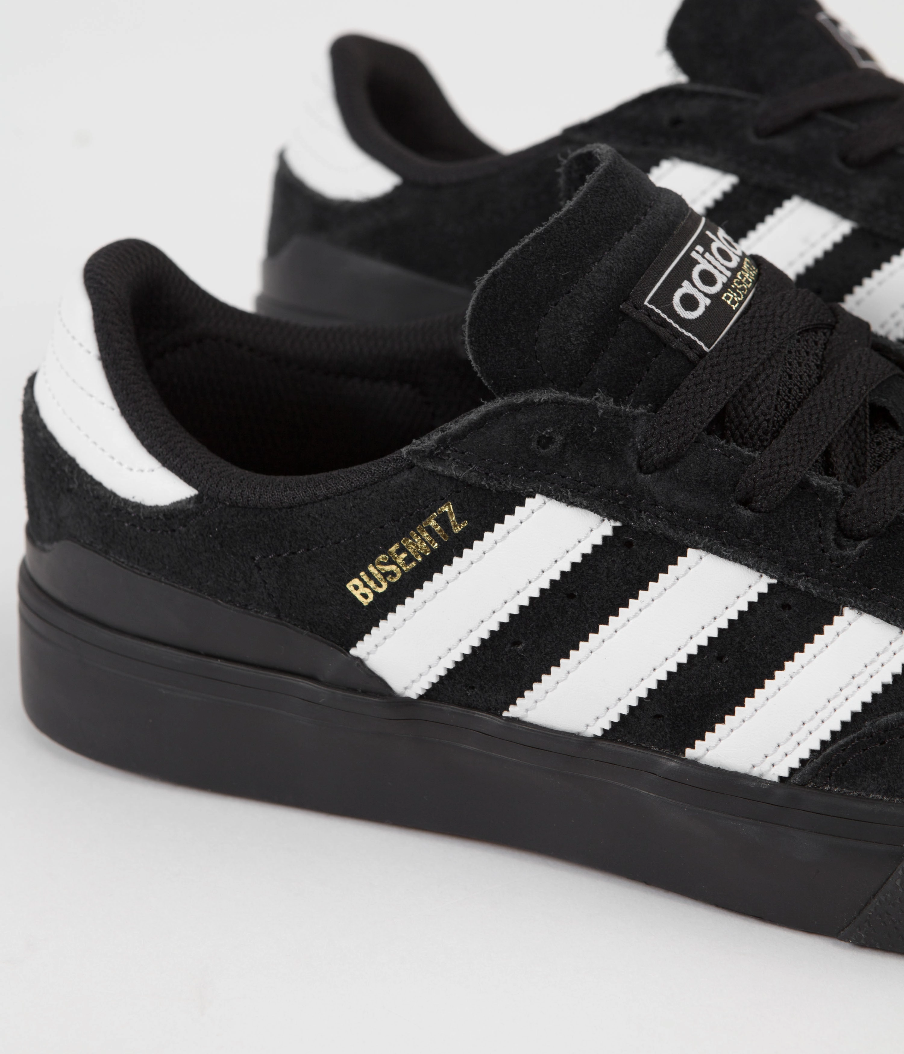 Neon Adidas Shoes Adidas Busenitz Vulc II Shoes - Core Black / FTWR White / Gold Metallic