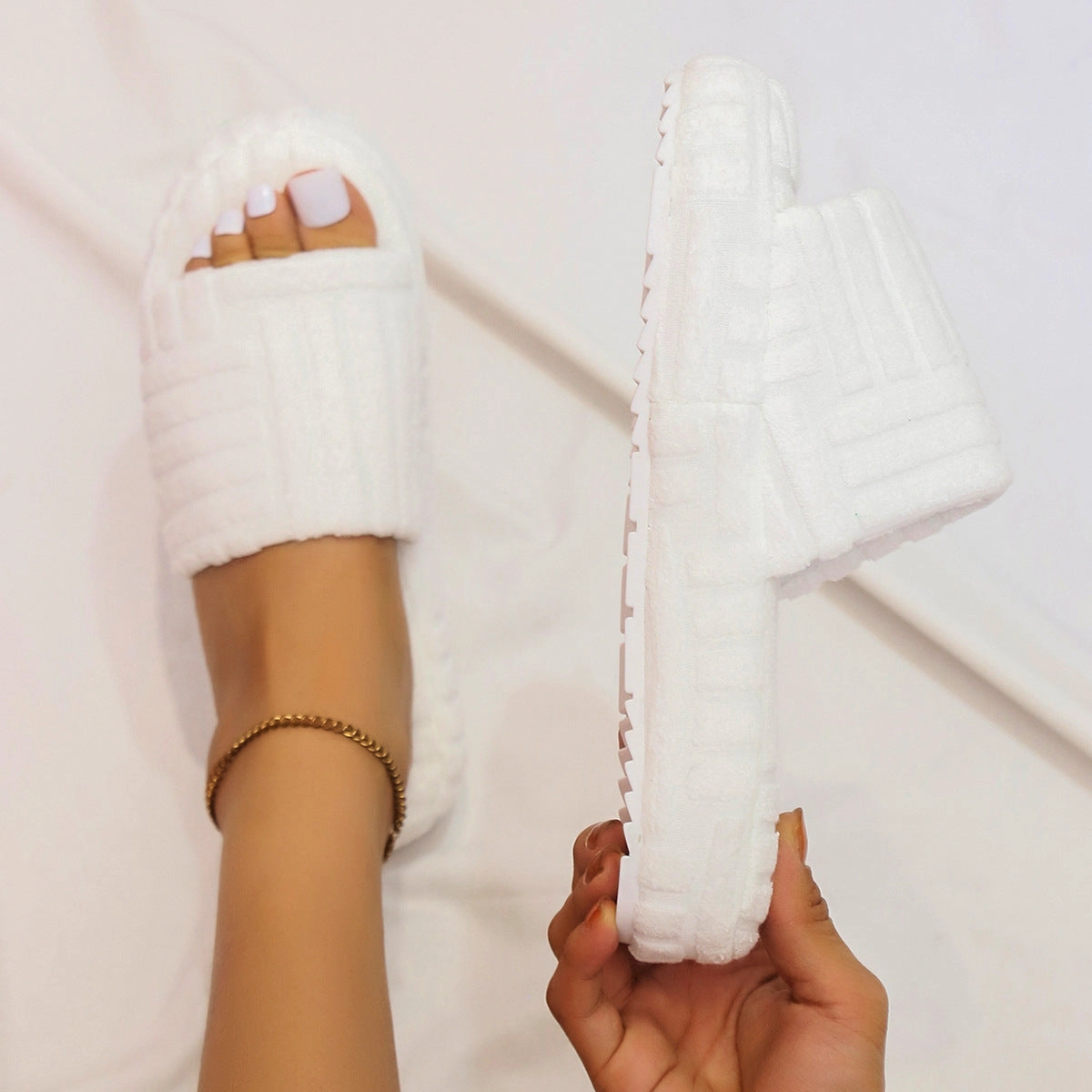 Vionic Orthotic Flip Flops Home Slippers Thick Sole Peep Toe Shoes Women Winter Flip Flops