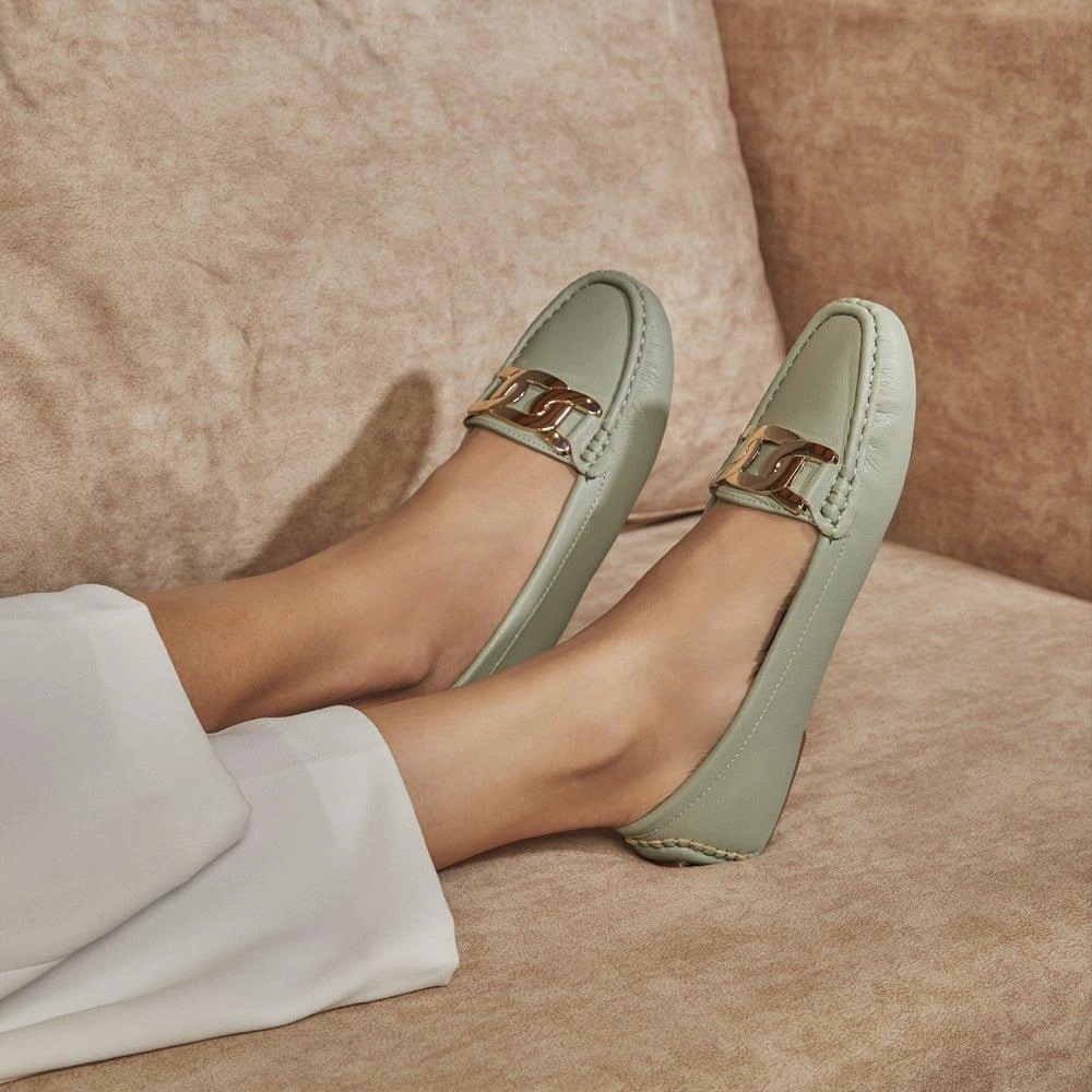 Heel Loafers The Yon New Green Women's Dress Loafers Tresmode