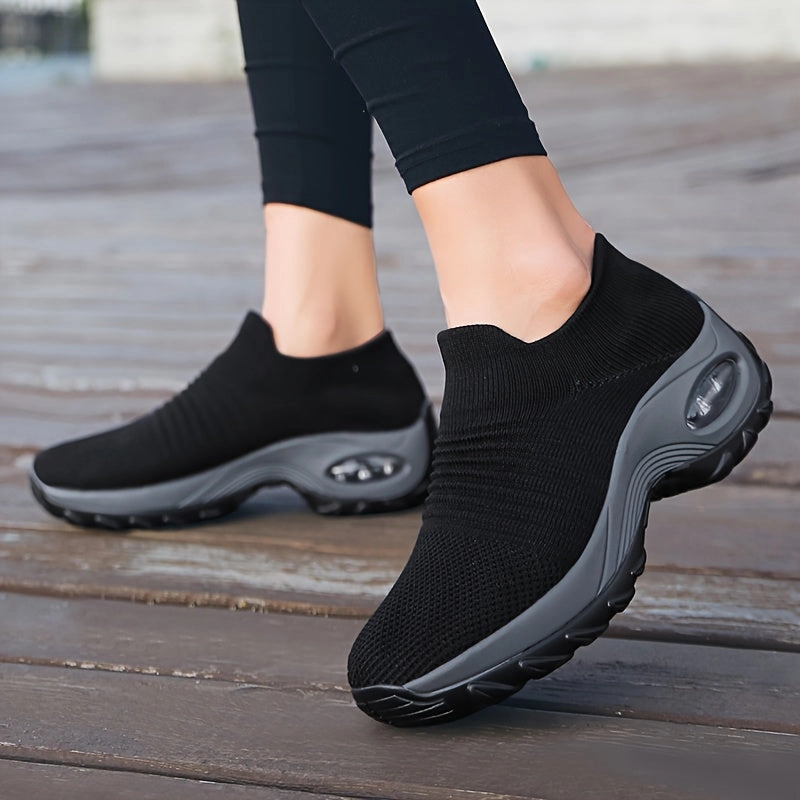 On Cloud Casual Shoes Trendy Air Cushion Mesh Breathable Running Shoes, Shock Absorption Wear Resistance Non Slip Sneakers, Casual Versatile Outdoor Sports Flying Woven Shoes