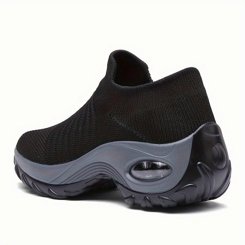 Force 1 Lv8 2 Casual Shoes Trendy Air Cushion Mesh Breathable Running Shoes, Shock Absorption Wear Resistance Non Slip Sneakers, Casual Versatile Outdoor Sports Flying Woven Shoes