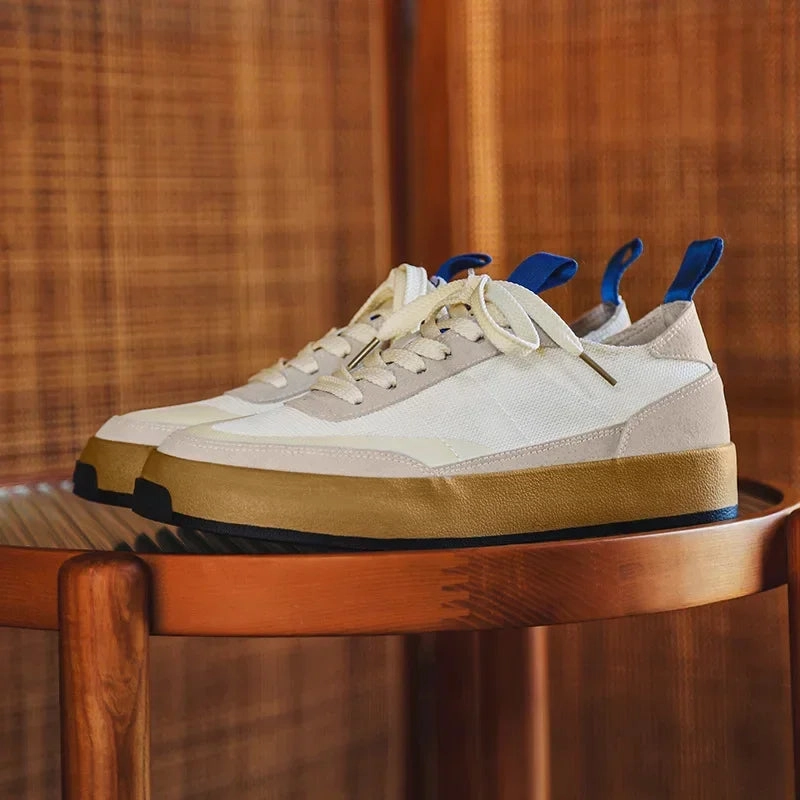 Best Shoes For Toddler With Flat Feet Trendy Men Casual Sneakers Patchwork Flat Canvas Shoes for Men Ice Silk Walking Platform Shoes