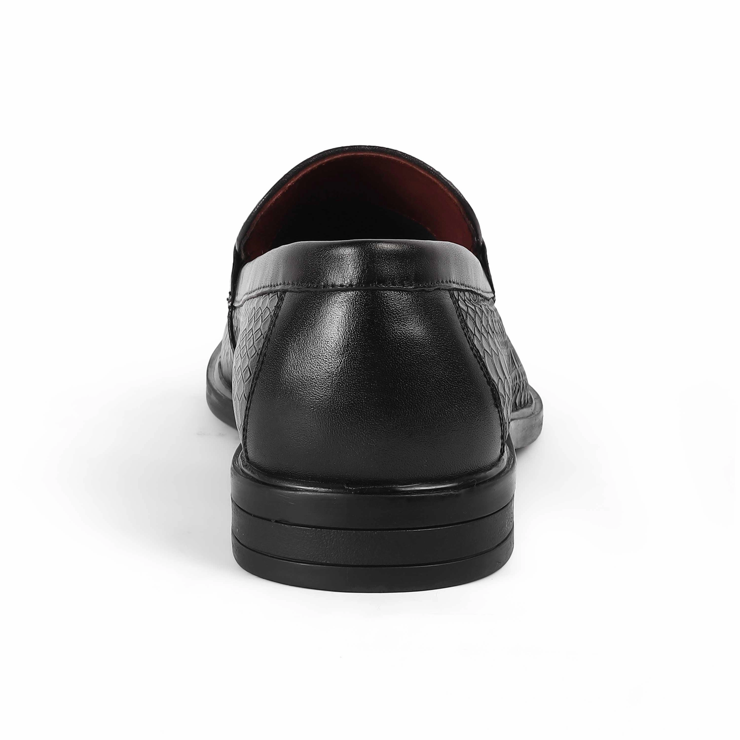 Loafers Without Socks Tresmode Ro Black Men's Textured Leather Loafers