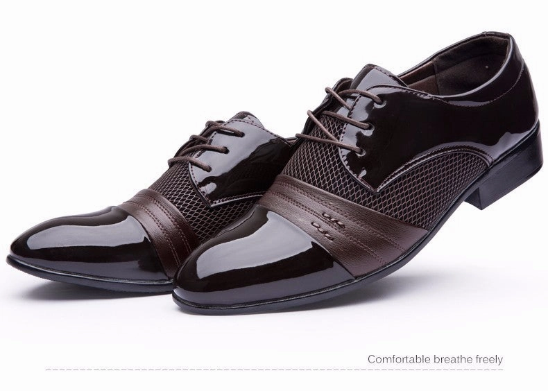 New Arrival Height Increasing Men Flats Shoes Breathable Wedding Shoes Flat Male Business Shoes Dress Shoes Usps Shoe Box Flat Rate