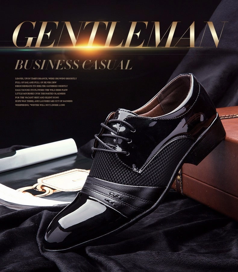 New Arrival Height Increasing Men Flats Shoes Breathable Wedding Shoes Flat Male Business Shoes Dress Shoes Dressy Flat Shoes For Wedding Guest