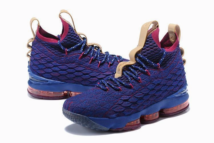 Nike Lebron XV 15 Bue Red Men Shoes Sale Size US7,8,8.5,9,10,11,12 Asics Boss Tennis Shoes