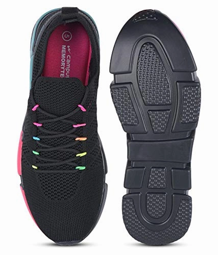 Campus Women's Sunshine Black Running Shoes-6 UK (39 EU) (5G-690) Trail Running