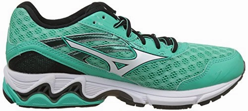 Infinityrn Gore-tex Running Shoes Mizuno Women R614B65 Wave Inspire 12 (W) Green/White/Black Running Shoes-6 UK/India (39 EU) (J1GD164402)