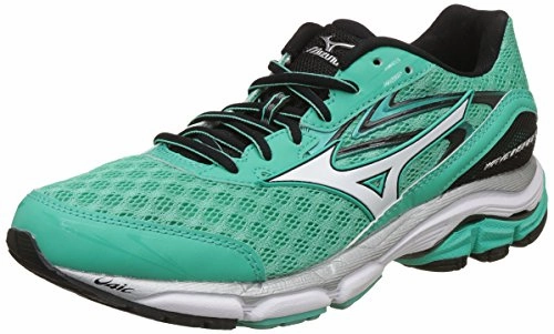 Guys Running Shoes Mizuno Women R614B65 Wave Inspire 12 (W) Green/White/Black Running Shoes-6 UK/India (39 EU) (J1GD164402)