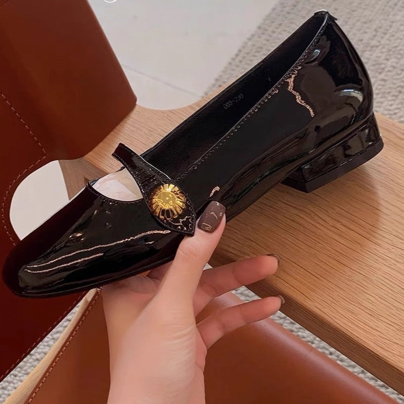 Chinos With Loafers Women's low heel marry jane loafers shoes french chic dressy loafers