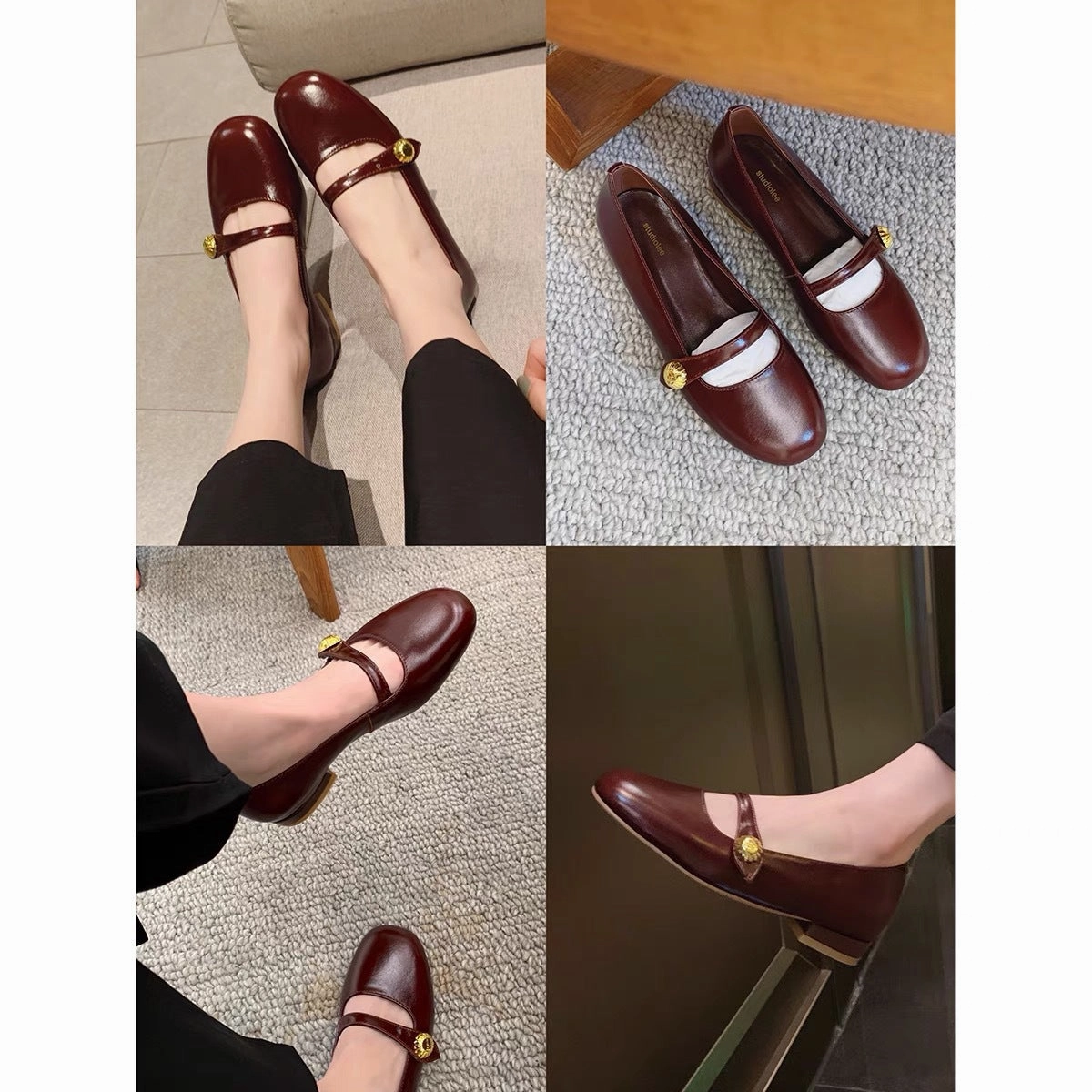 Women's low heel marry jane loafers shoes french chic dressy loafers Loafers Chicago