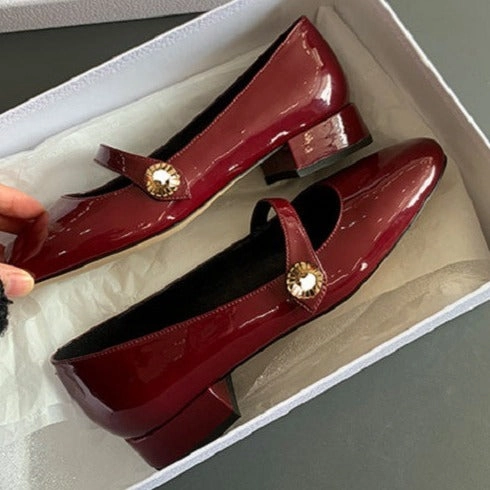 Earth Origins Loafers Women's low heel marry jane loafers shoes french chic dressy loafers