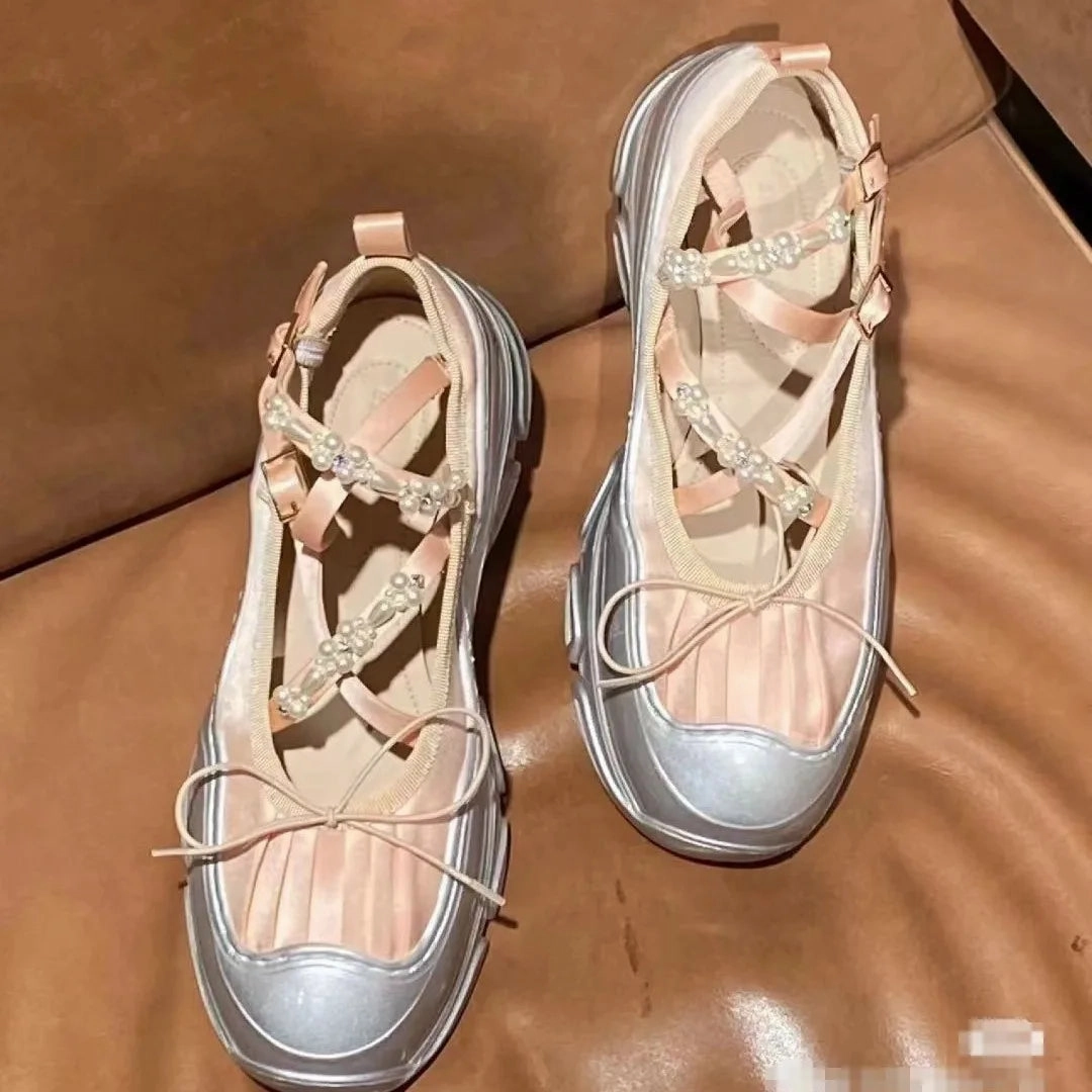 Cowhide Loafers binfenxie  -  Design Summer New Round Toe Women Flats Fashion Loafers Shallow Mary Jane Shoes Soft Casual Ballet Shoes Slingback Shoes