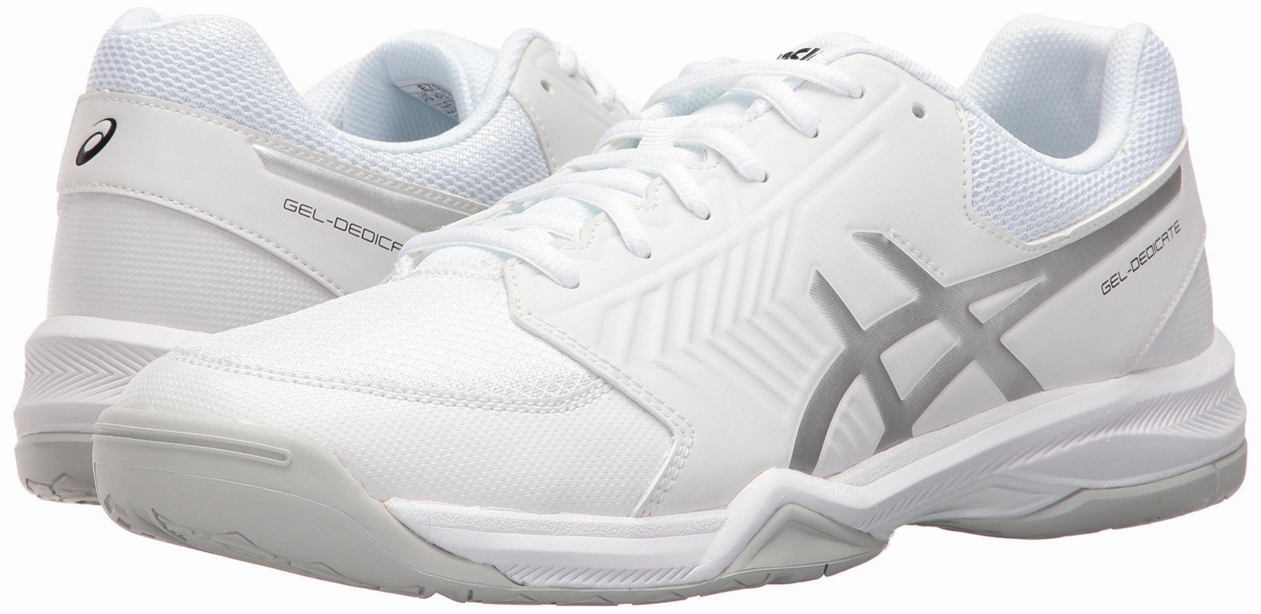 ASICS Men's Gel-Dedicate 5 Tennis Shoe White/Silver 11 M US Asics Running Shoes Promo Code