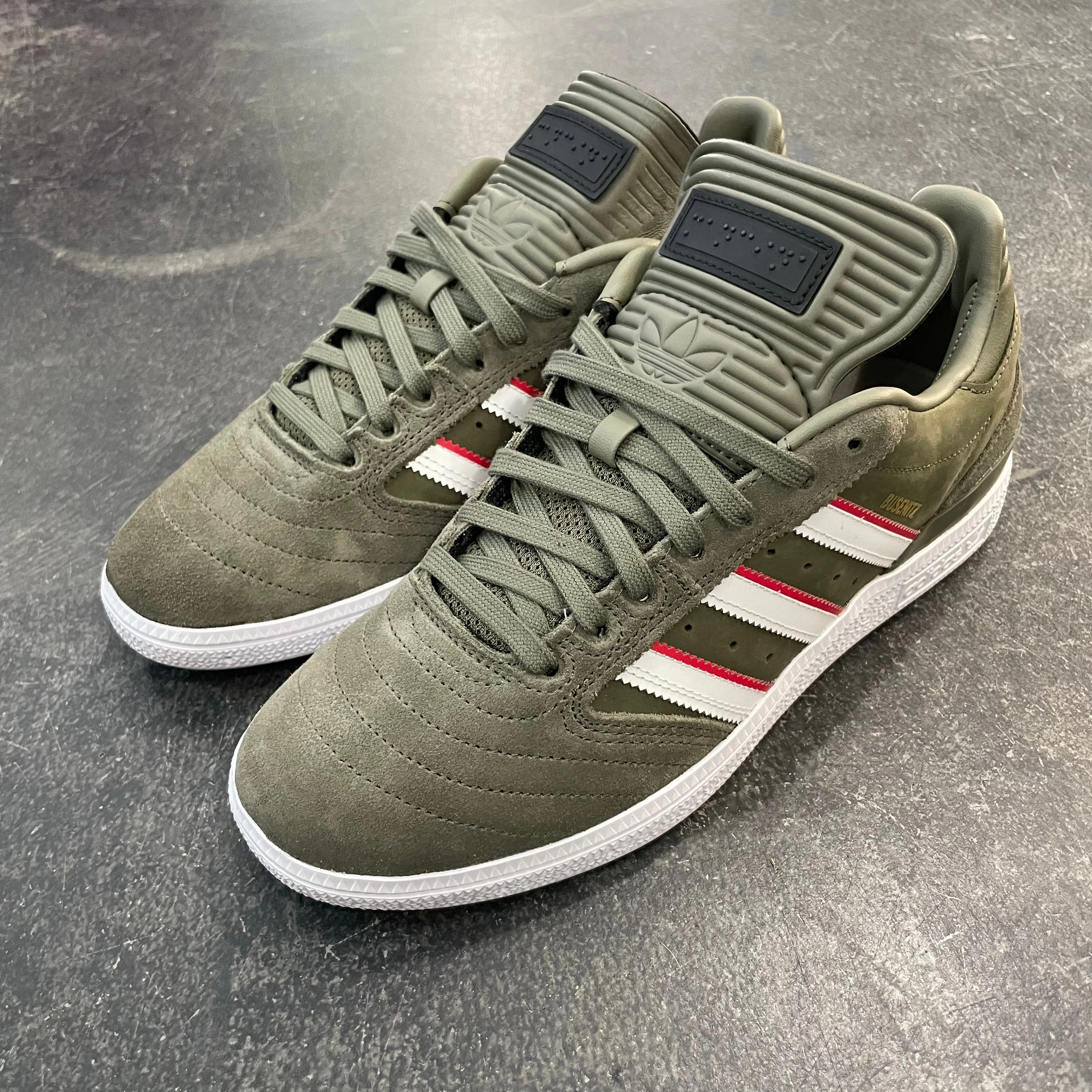 Adidas Busenitz X Dan Mancina Olive/Red Adidas Campus Tennis Shoes