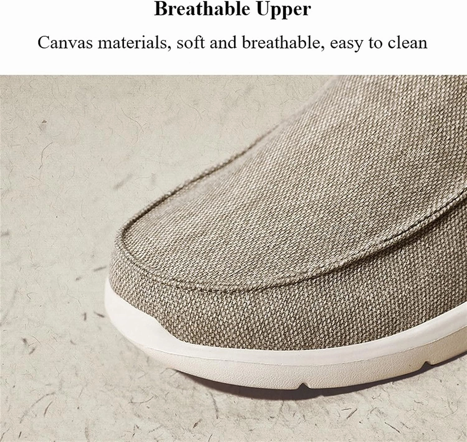 Cuzcare Men Orthopedic Loafers Breathable Canvas Shoes Lightweight Causal Comfortable Walking Shoes Best Slip On Shoes For Flat Feet