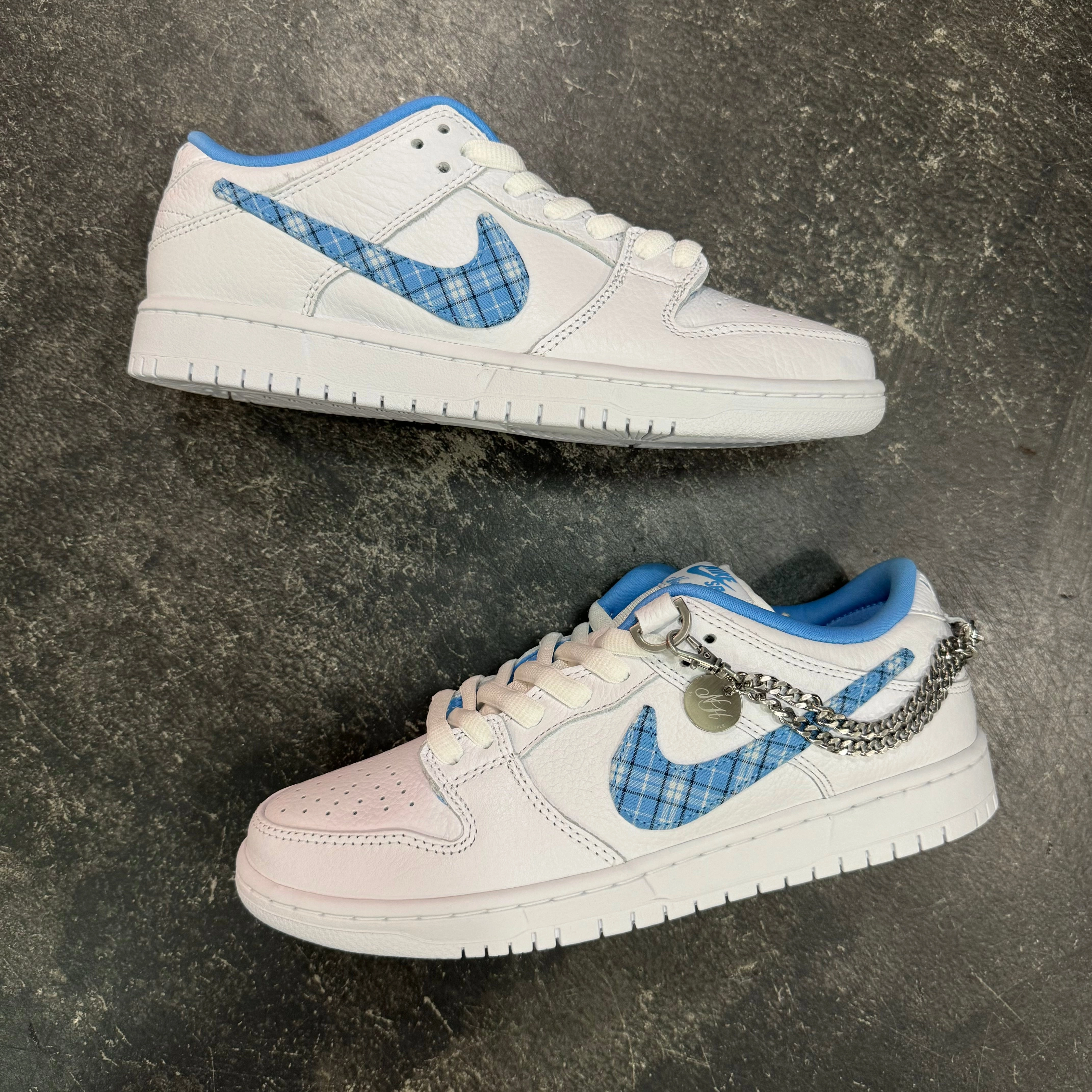 Nike SB Dunk Low White/University Blue Hause Japanese Asics Wrestling Shoes