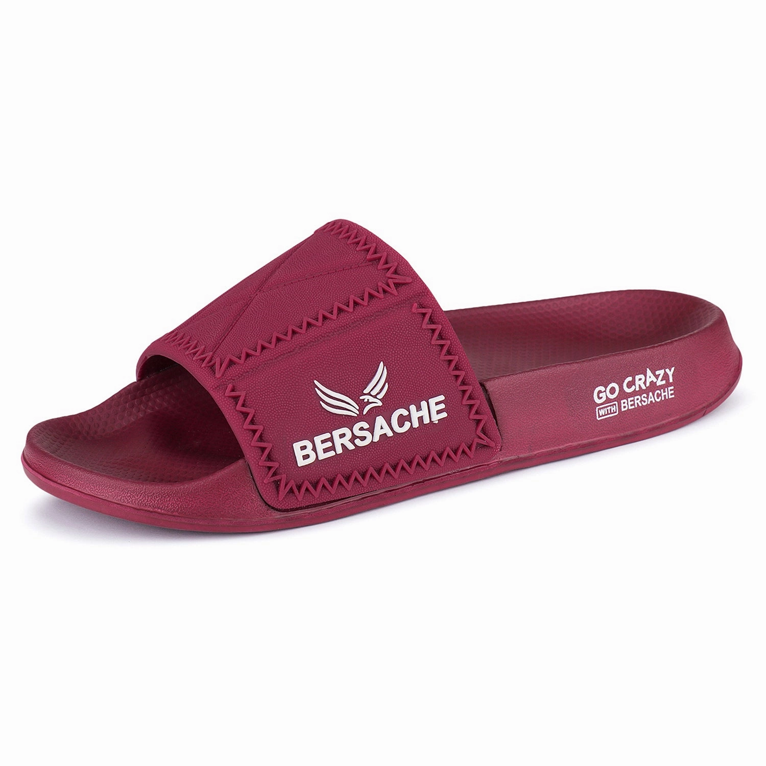 Slide Sandals With Heels Bersache Extra Soft Classic Casual with  Regular wear with Ultra Soft & Flexibility Technology Clogs for Men's & Boy's 6043 (Red)
