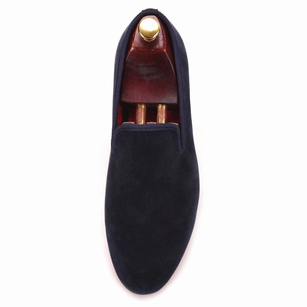 OneDrop Handmade Men Dress Shoes Striped Cotton Fabric Party Wedding Banquet Prom Loafers Jellypop Flat Shoes