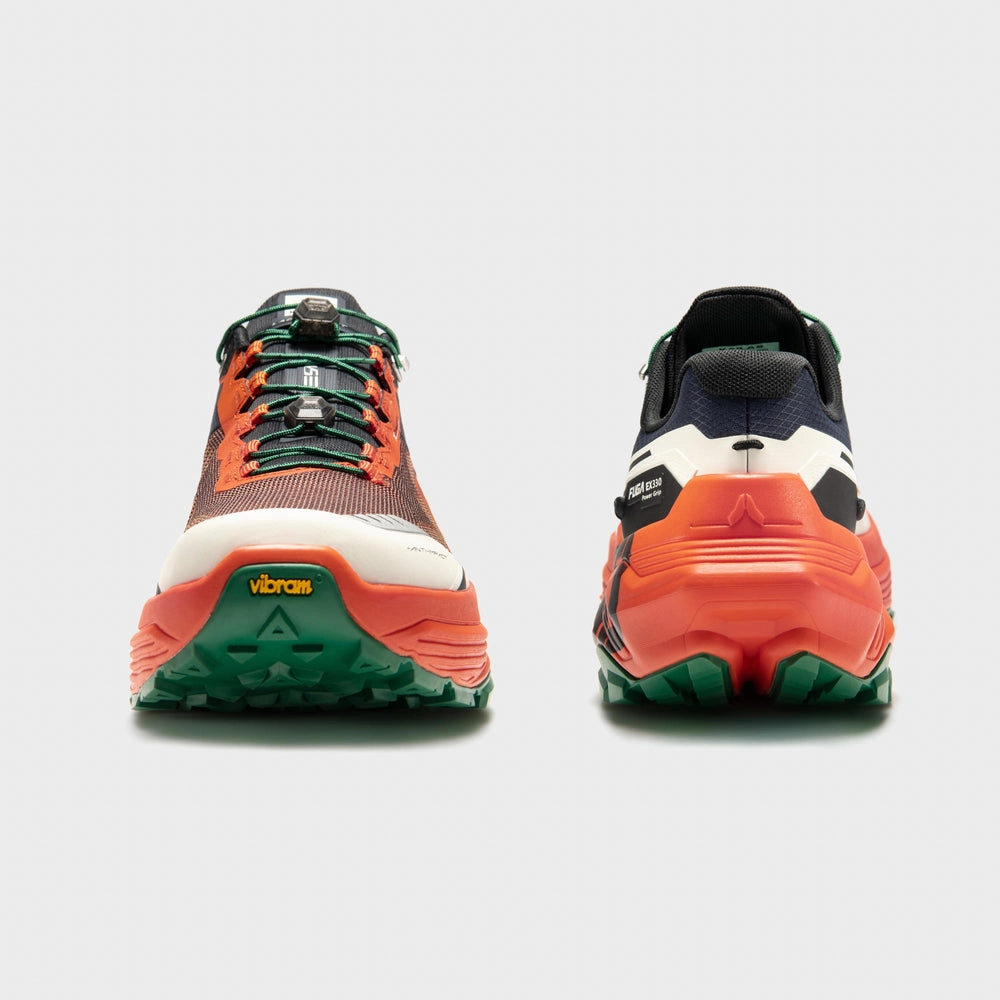 Flat Feet Running Shoe Kailas FUGA EX330 Trail Running Shoes Women's FUGA Orange/Original/Navy Blue