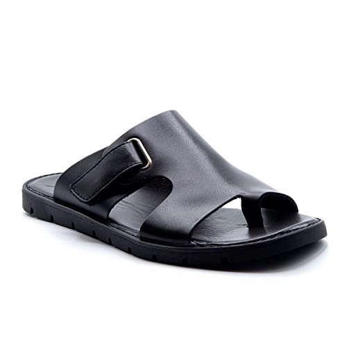 Sandals Whitehouse Resort Jamaica Reviews Men's 69213 Leather Slip On Peasant Toe Loop Roman Flip Flop Dress Sandals
