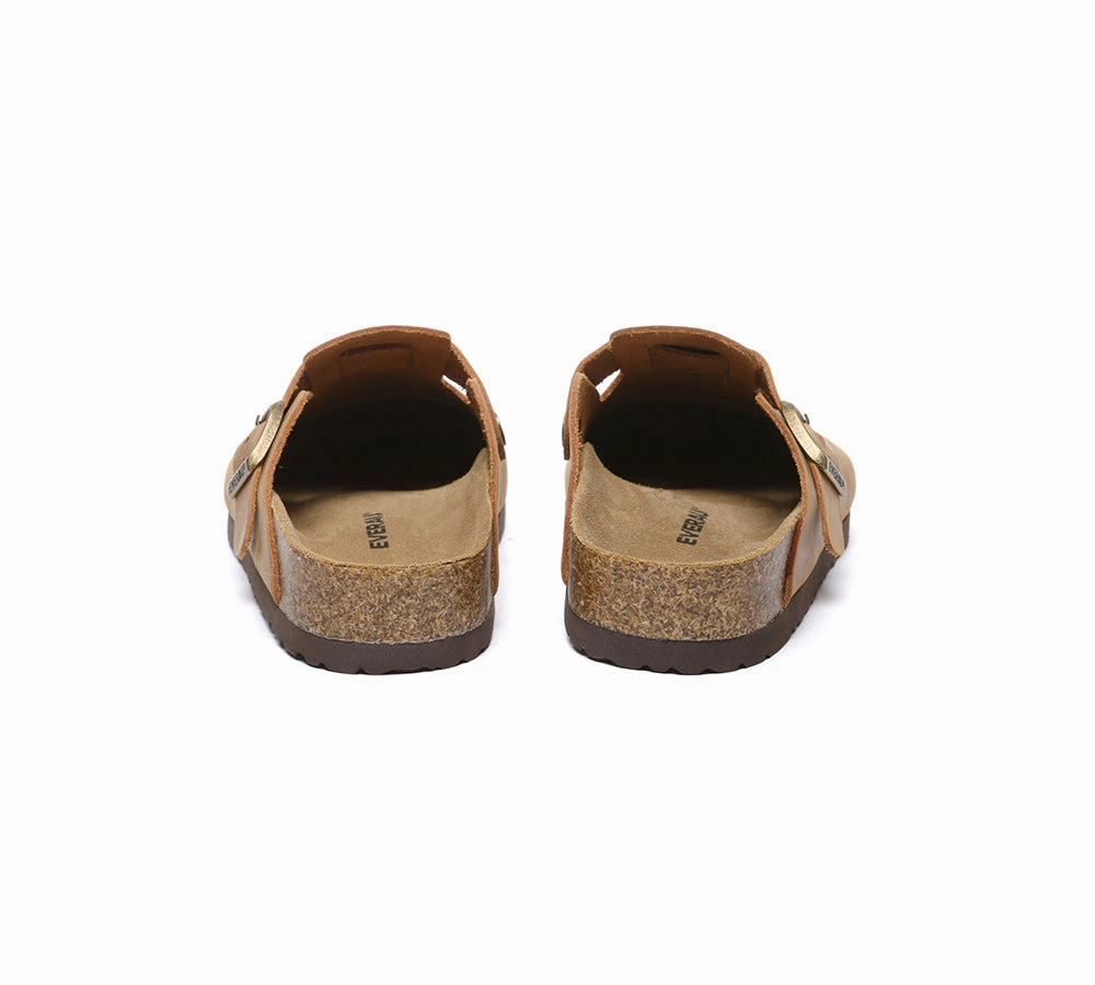 Strapy Sandals Men Leather Adjustable Buckled Straps Slip-on Flat Sandal Slides Brooklyn