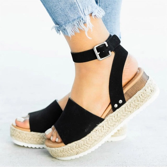 Women Sandals Plus Size Wedges Shoes For Women High Heels Sandals Summer Shoes 2019 Flip Flop Chaussures Femme Platform Sandals Bunion Sandals