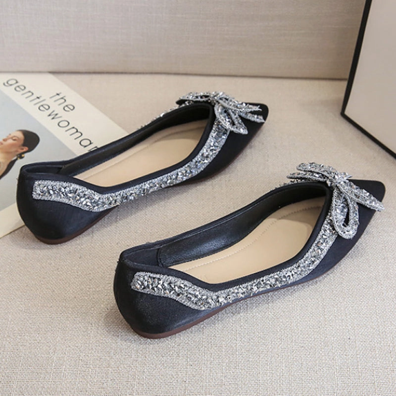 Walking Shoes Good For Flat Feet Belifi Rhinestone  Casual Comfort Dressy Flats For Wedding Bling Diamonds Bridal Shoes