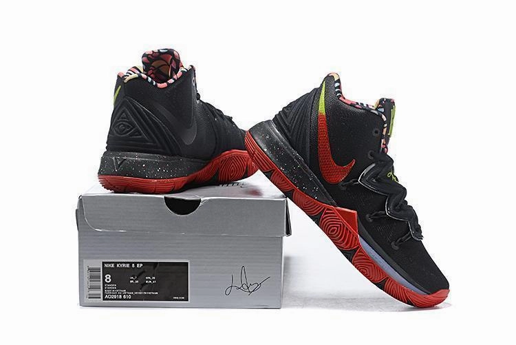 Asic Shoes For Supination Nike Kyrie 5 Black Red Men Basketball Shoes Sale Size US 7,8,8.5,9.5,10,11,12